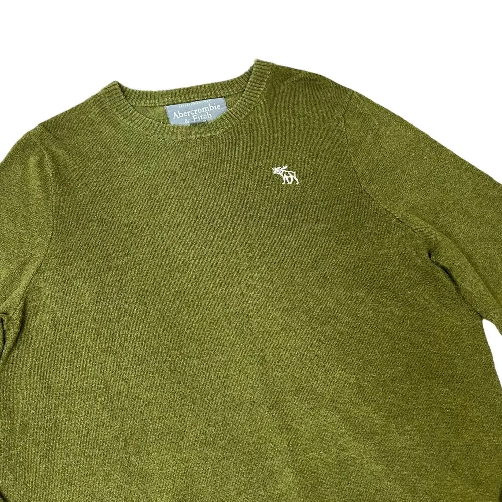 Abercrombie 00s Men’s Green Crew Neck Sweater Size Large